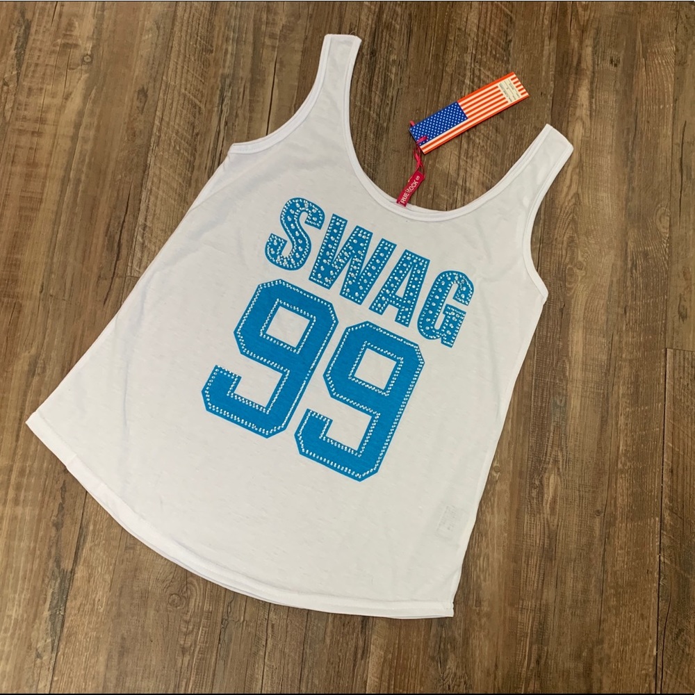 NEW True Rock “Swag” White Tank